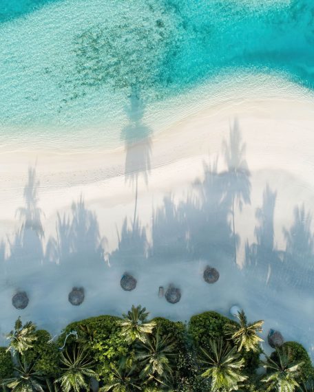 Anantara Thigu Maldives Resort - South Male Atoll, Maldives - White Sand Beach Aerial View