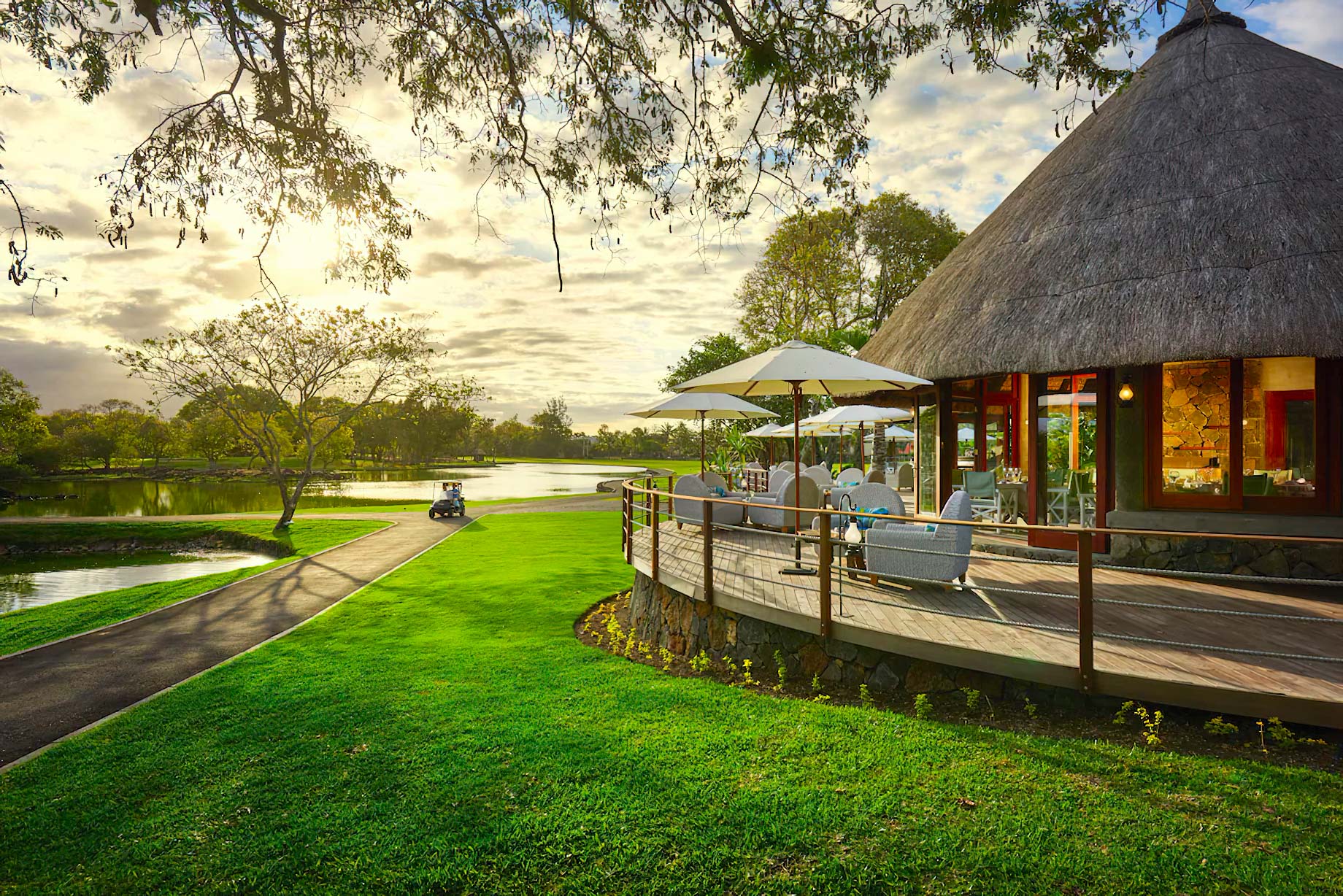 Constance Belle Mare Plage Resort – Mauritius – Deer Hunter Restaurant Golf Course View
