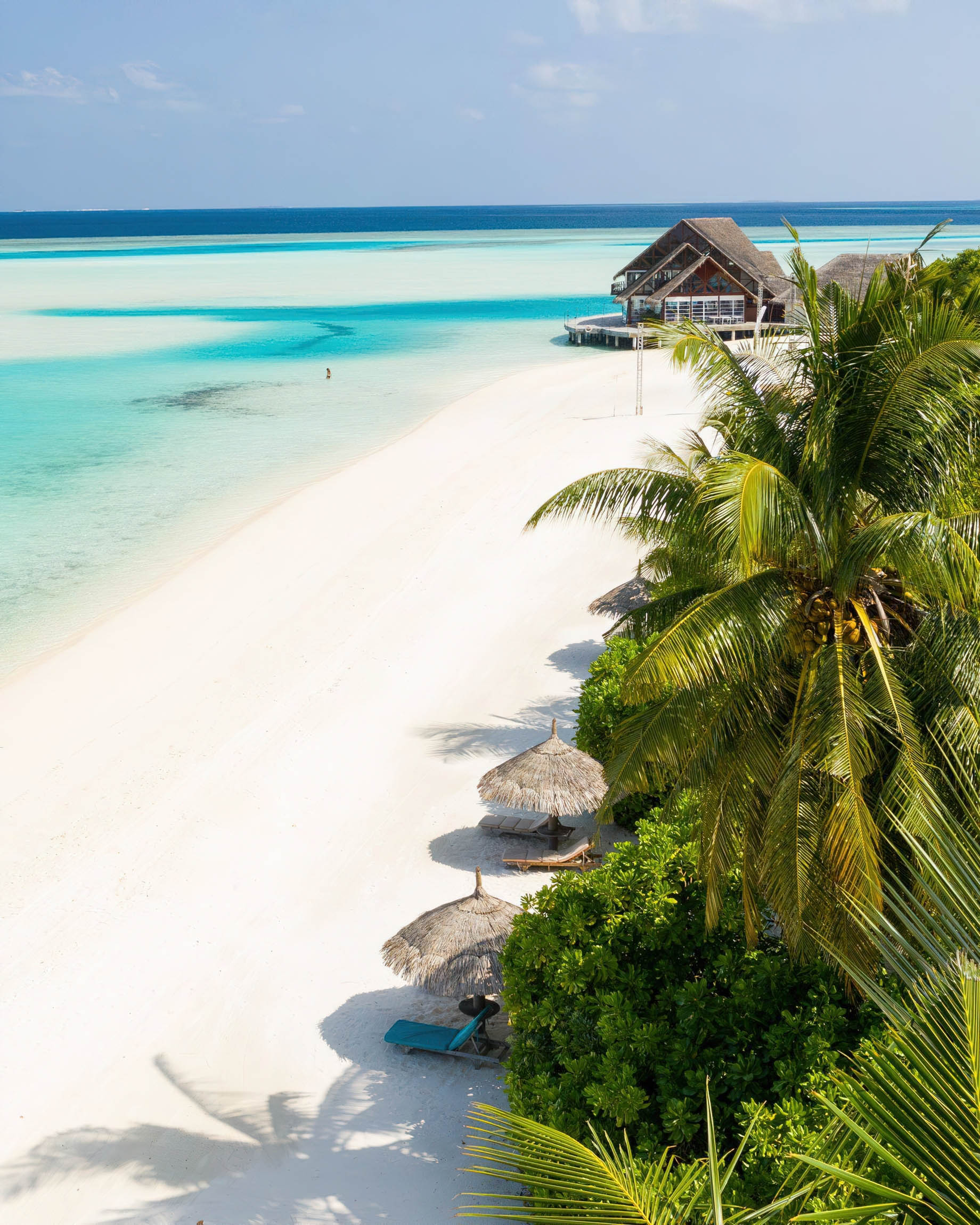 Anantara Thigu Maldives Resort – South Male Atoll, Maldives – Beach Aerial View
