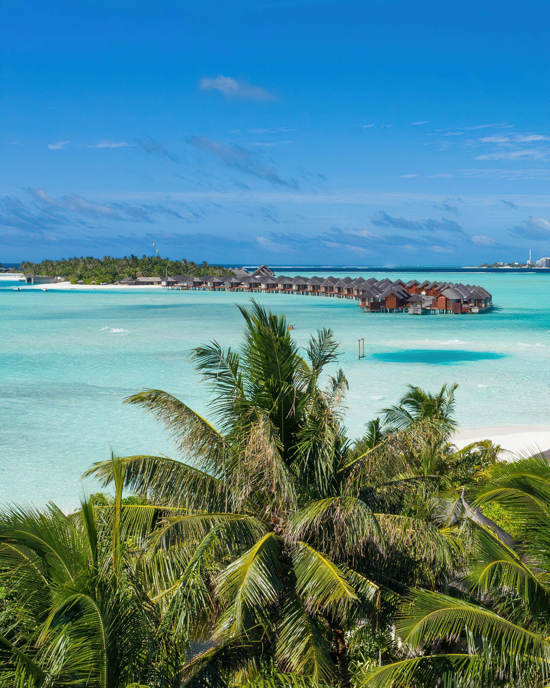 Anantara Thigu Maldives Resort – South Male Atoll, Maldives – Overwater Villas Aerial View