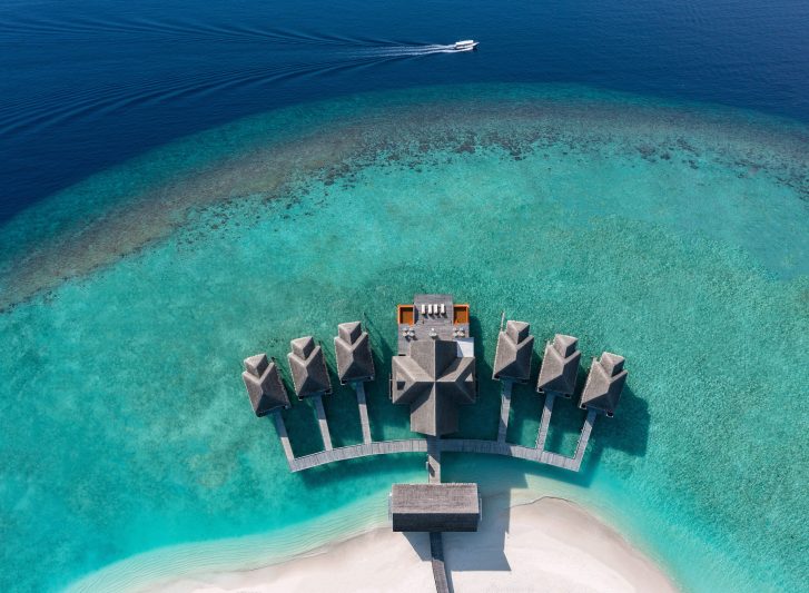 Anantara Kihavah Maldives Villas Resort - Baa Atoll, Maldives - Spa Overhead Aerial View