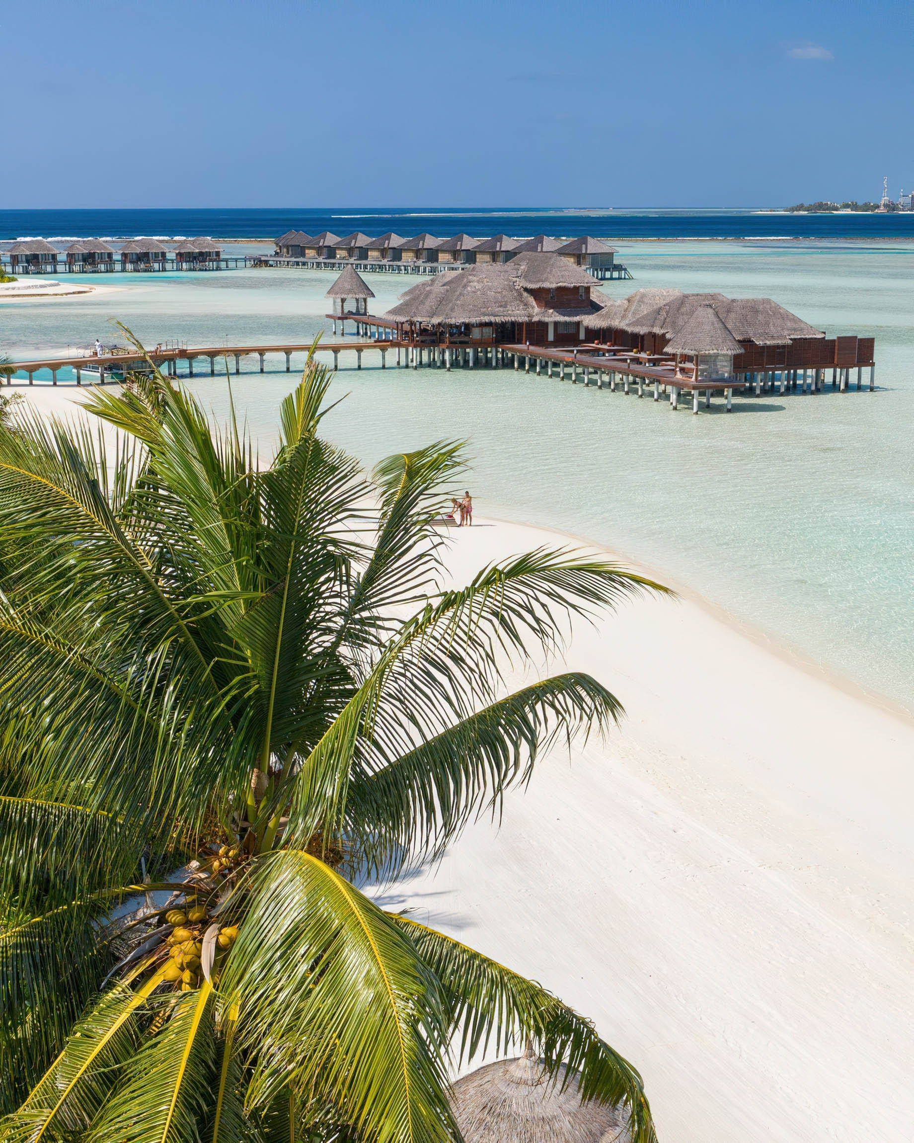 Anantara Thigu Maldives Resort – South Male Atoll, Maldives – Overwater Villas Aerial View