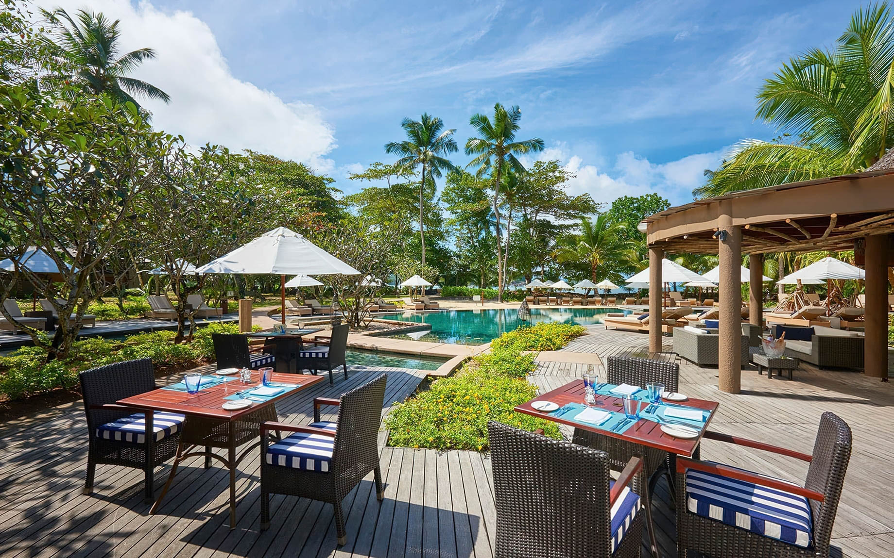 Constance Ephelia Resort – Port Launay, Mahe, Seychelles – Helios Restaurant Outdoor Dining