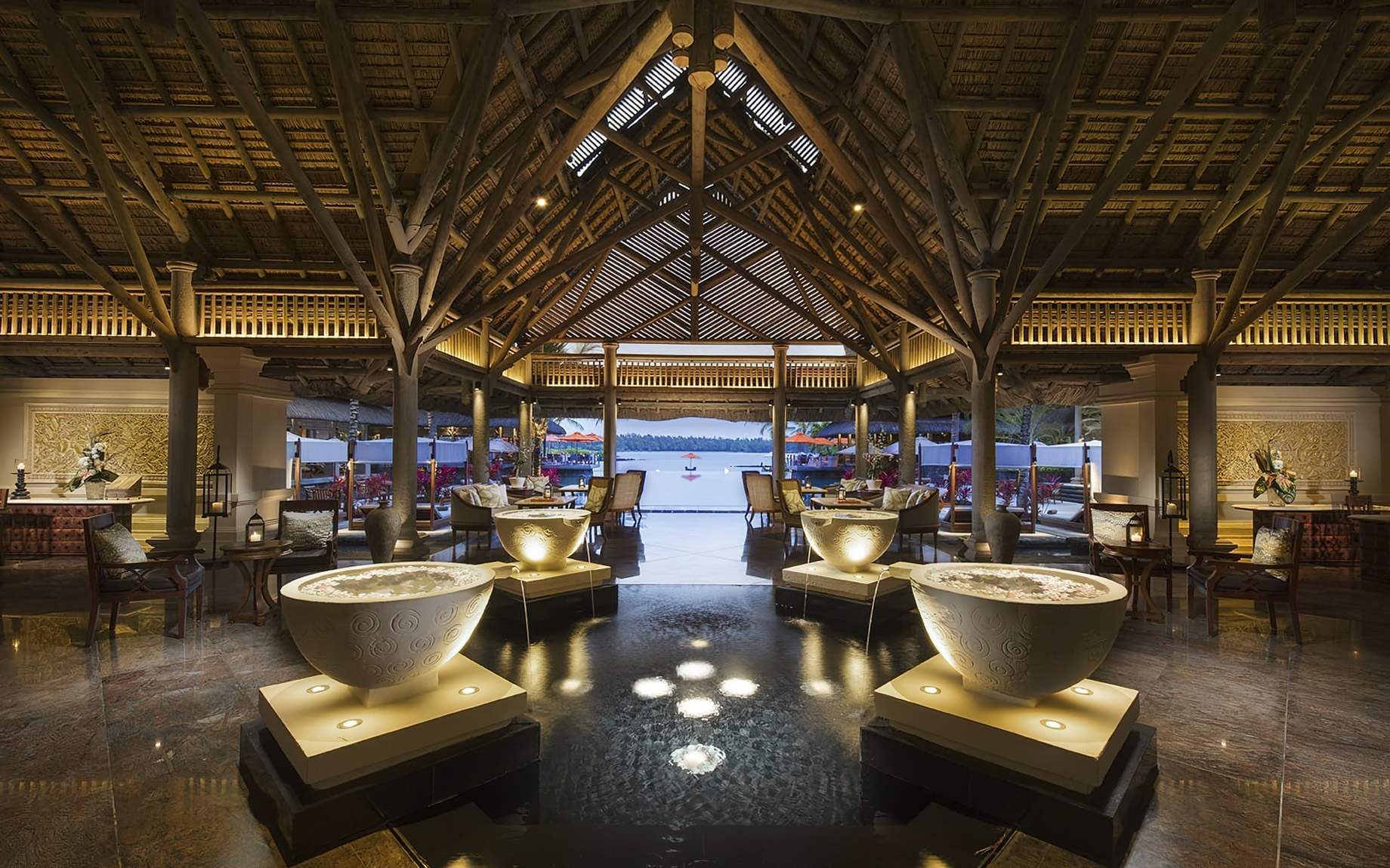 Constance Prince Maurice Resort – Mauritius – Lobby Pool View