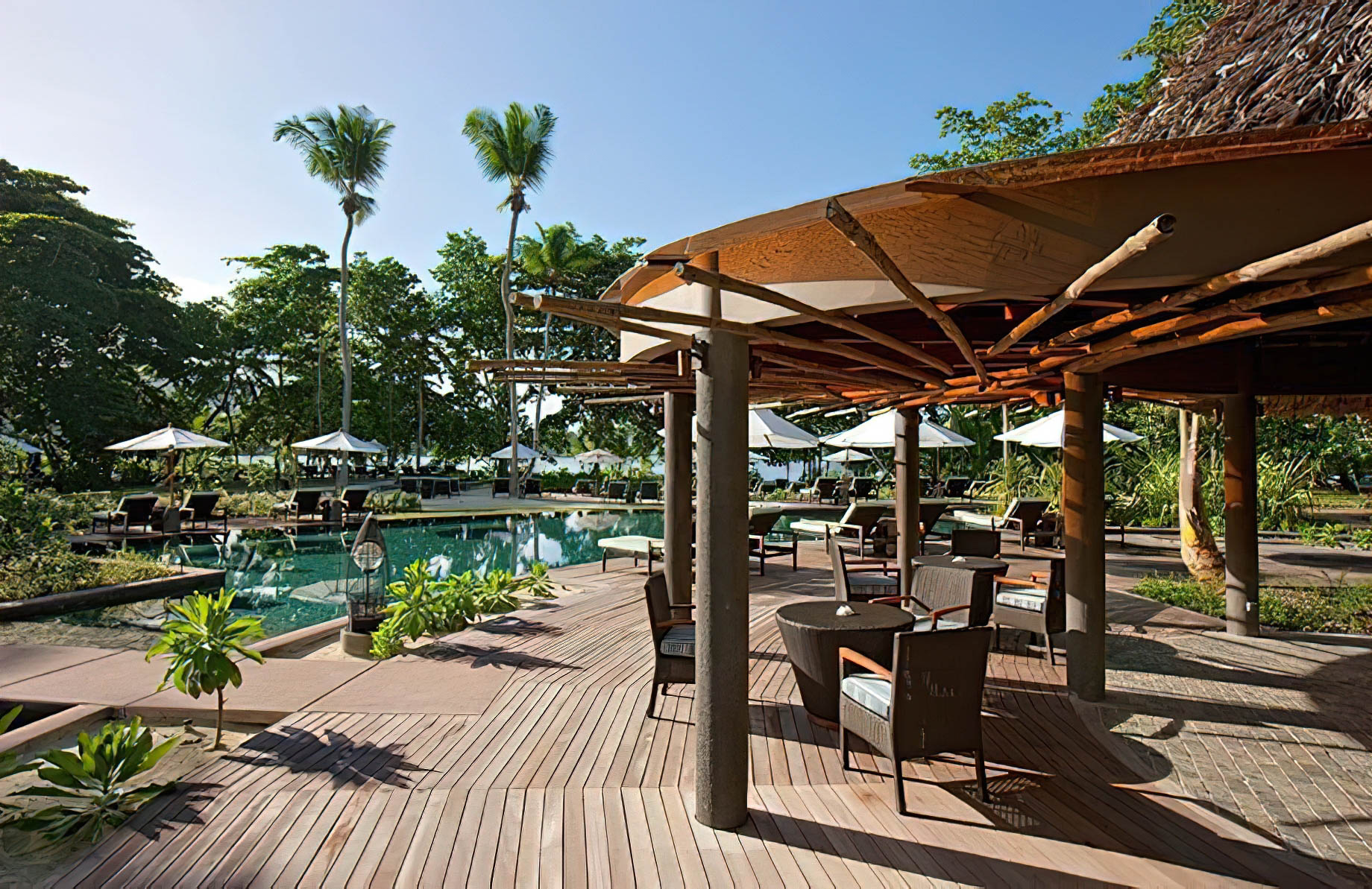 Constance Ephelia Resort - Port Launay, Mahe, Seychelles - Helios Restaurant Outdoor Dining