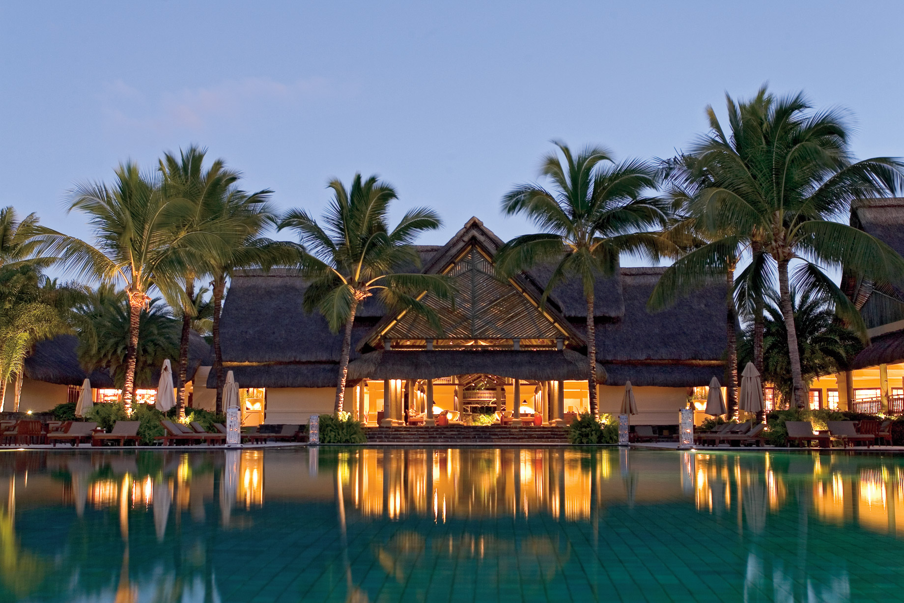 Constance Prince Maurice Resort – Mauritius – Lobby Exterior Pool View