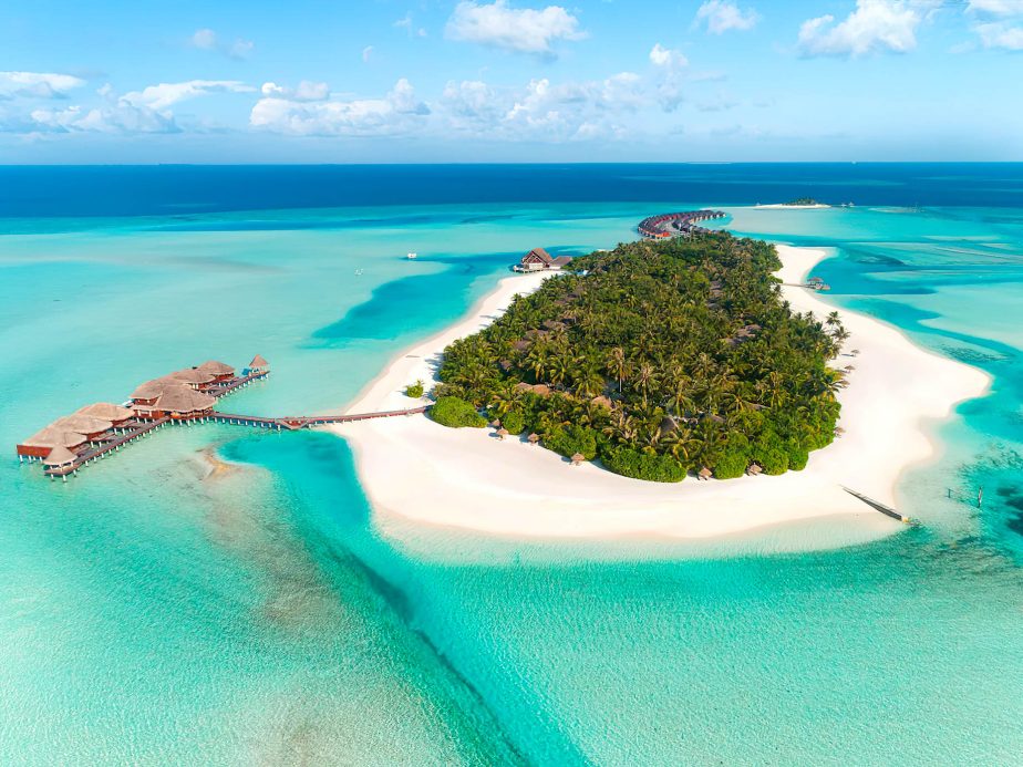 Anantara Thigu Maldives Resort - South Male Atoll, Maldives - Overwater Spa Aerial View
