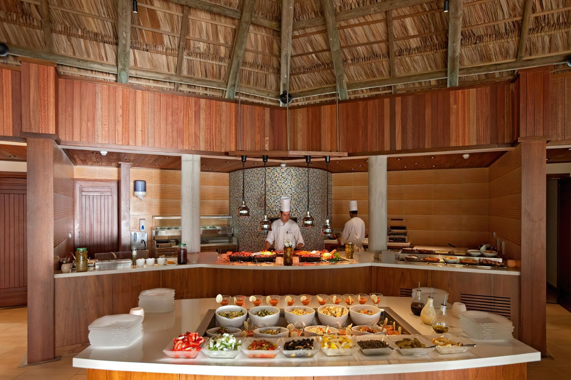 Constance Ephelia Resort – Port Launay, Mahe, Seychelles – Helios Restaurant Food Station