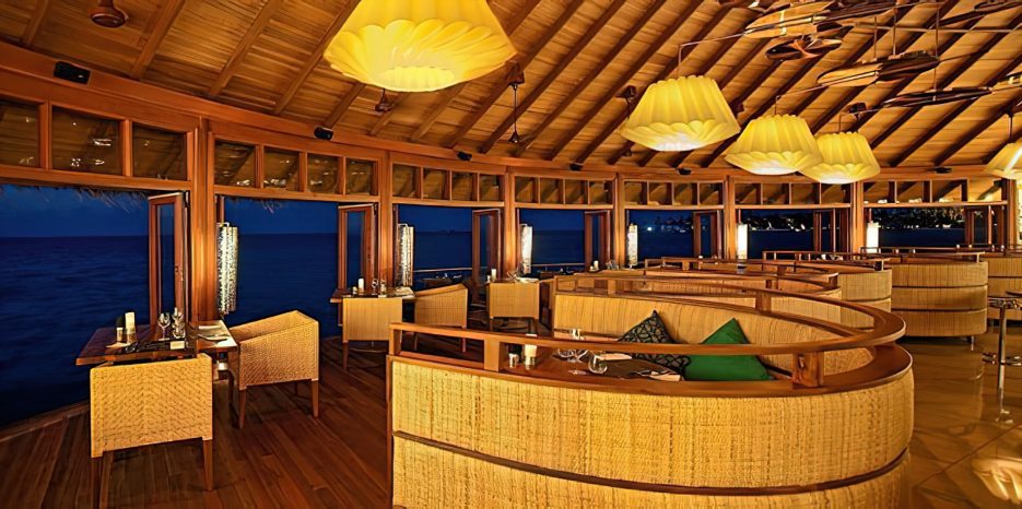 Constance Halaveli Resort - North Ari Atoll, Maldives - Jing Overwater Restaurant Night Dining