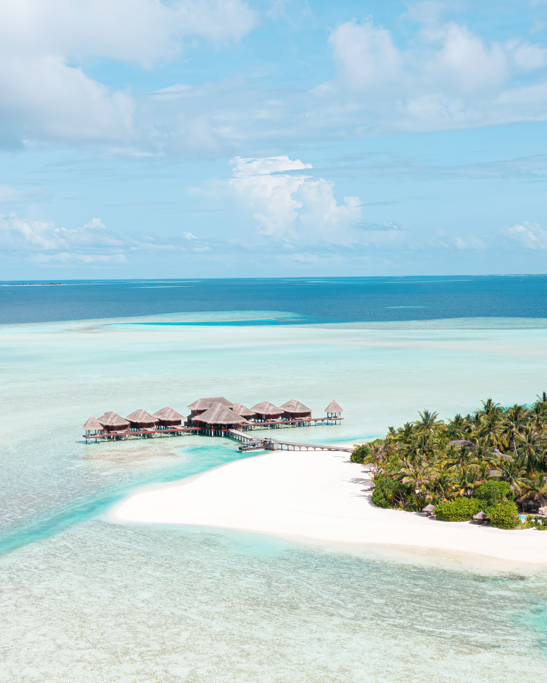 Anantara Thigu Maldives Resort – South Male Atoll, Maldives – Overwater Spa Aerial View