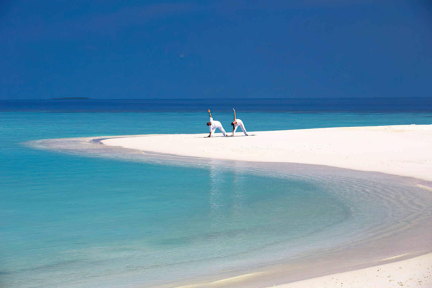 Anantara Kihavah Maldives Villas Resort – Baa Atoll, Maldives – Sand Bank Yoga