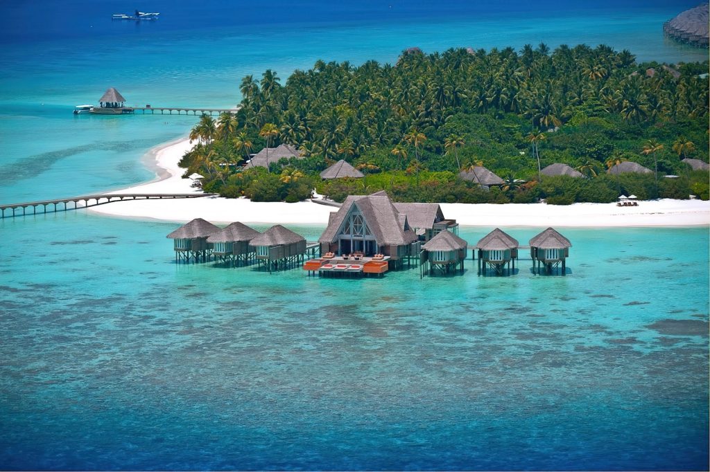 Anantara Kihavah Maldives Villas Resort - Baa Atoll, Maldives - Spa Aerial View