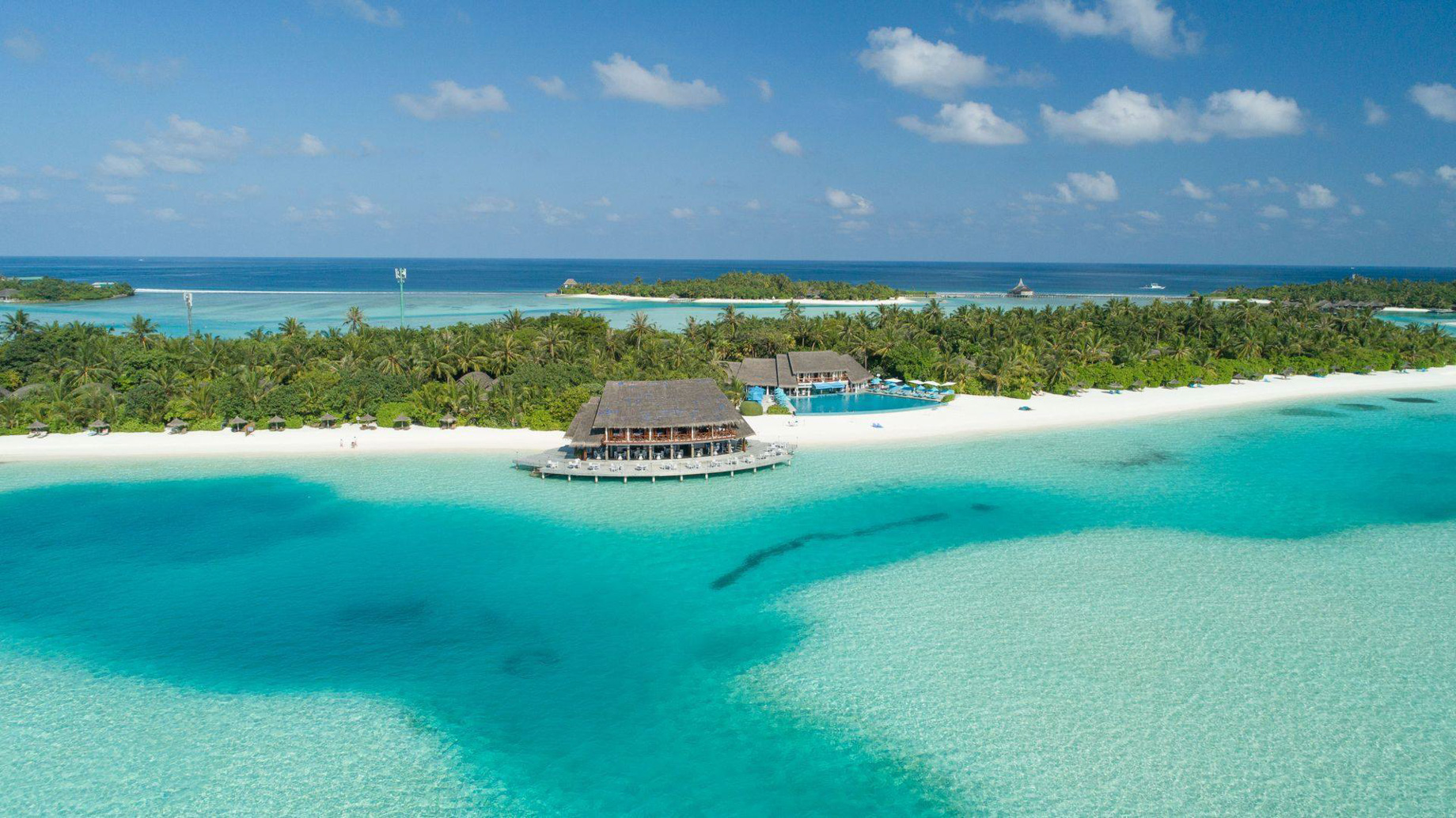 Anantara Thigu Maldives Resort – South Male Atoll, Maldives – Resort Aerial View
