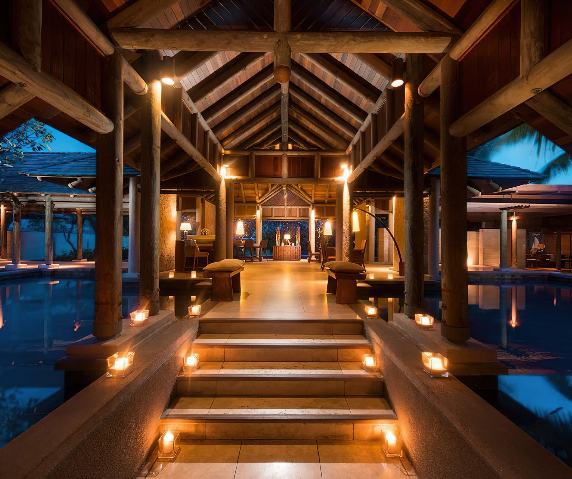 Constance Ephelia Resort - Port Launay, Mahe, Seychelles - Restaurant Night View
