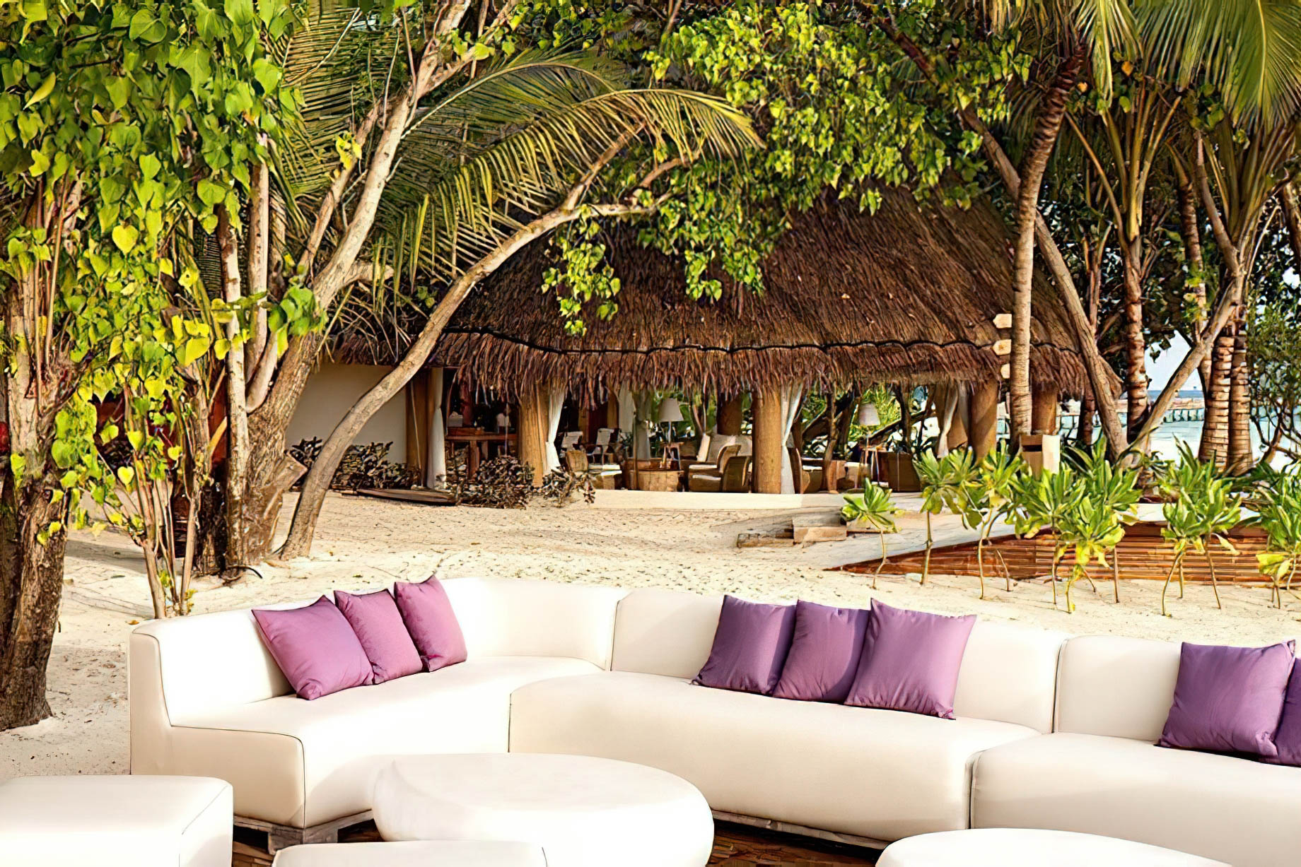 Constance Moofushi Resort – South Ari Atoll, Maldives – Outdoor Beach Lounge Chairs