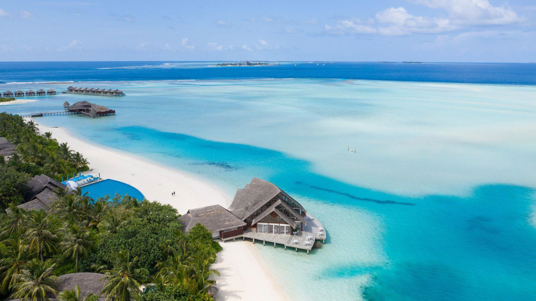 Anantara Thigu Maldives Resort – South Male Atoll, Maldives – Resort Aerial Ocean View