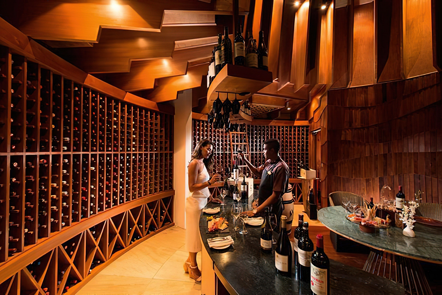 Constance Halaveli Resort – North Ari Atoll, Maldives – Jing Bar Wine Room