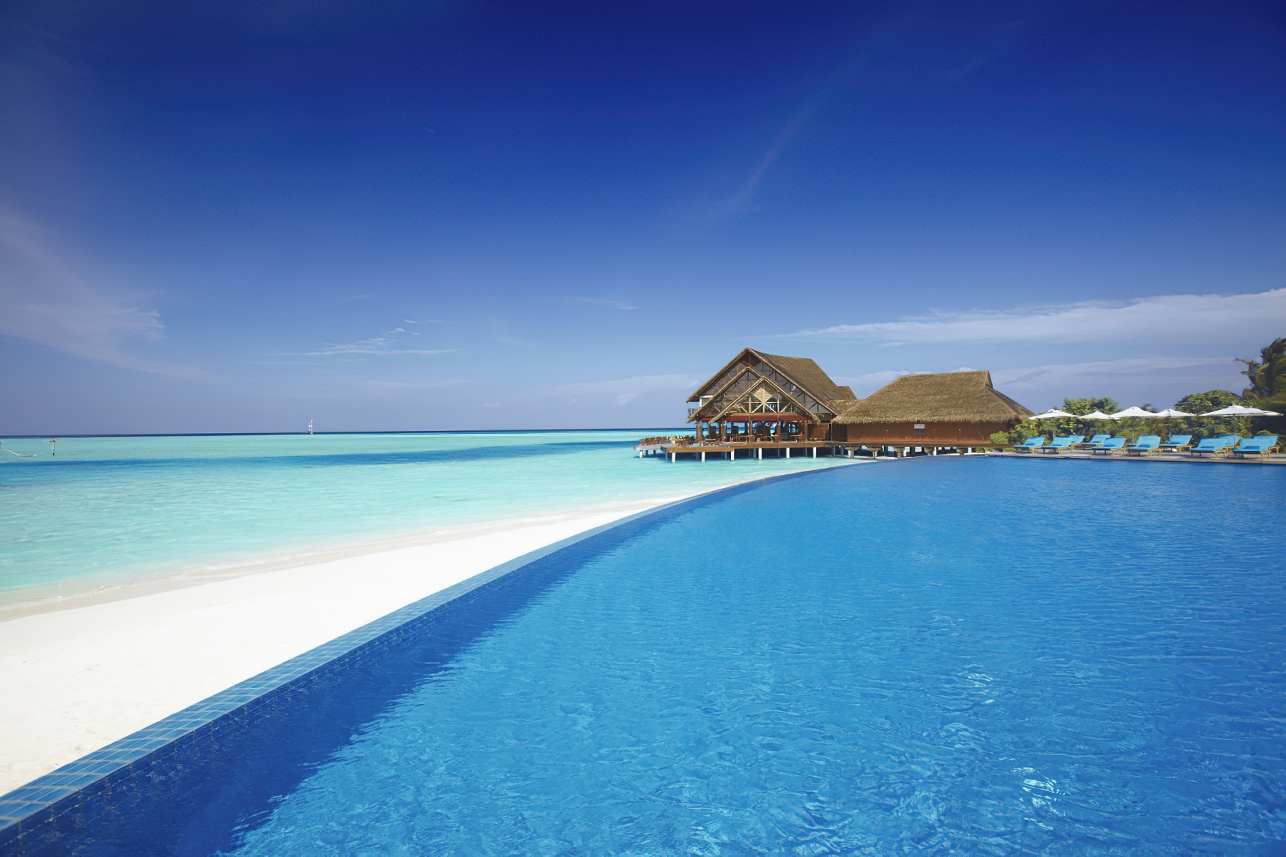 Anantara Thigu Maldives Resort – South Male Atoll, Maldives – Resort Pool View