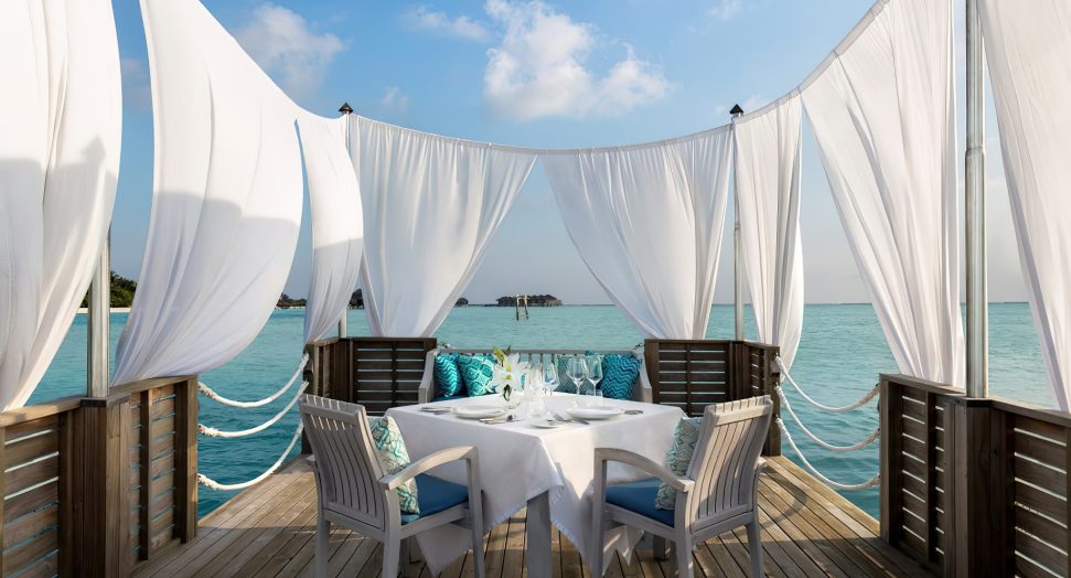 Anantara Thigu Maldives Resort - South Male Atoll, Maldives - Floating Ocean View Dining