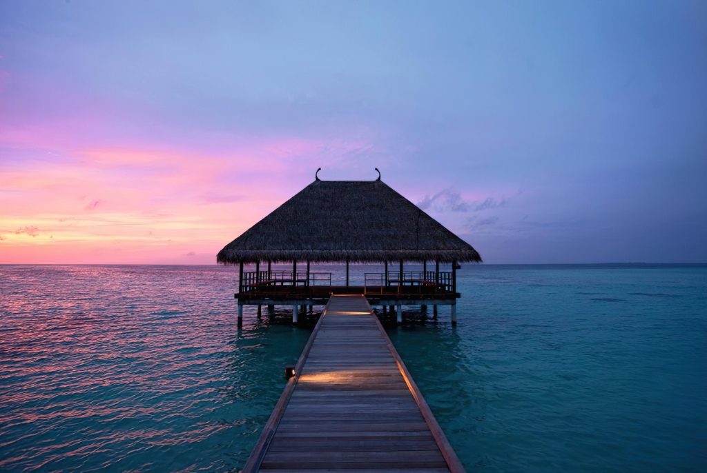 Constance Moofushi Resort - South Ari Atoll, Maldives - Honeymoon Jetty Sunset View