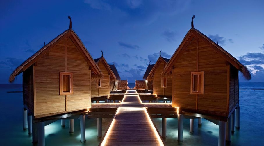 Constance Moofushi Resort - South Ari Atoll, Maldives - Overwater Spa Night View
