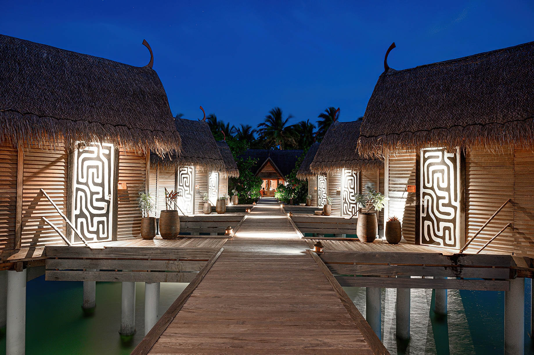 Constance Moofushi Resort – South Ari Atoll, Maldives – Overwater Spa Night View