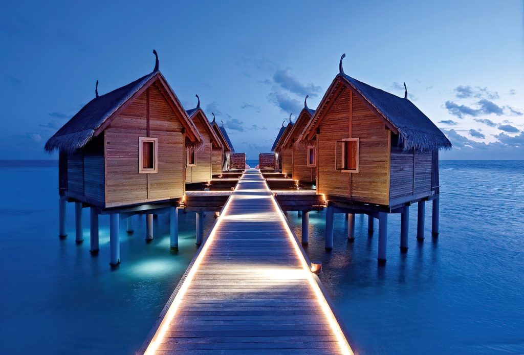 Constance Moofushi Resort - South Ari Atoll, Maldives - Overwater Spa Night View