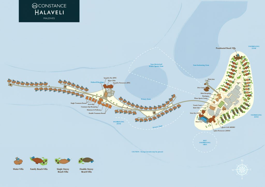 Constance Halaveli Resort - North Ari Atoll, Maldives - Map