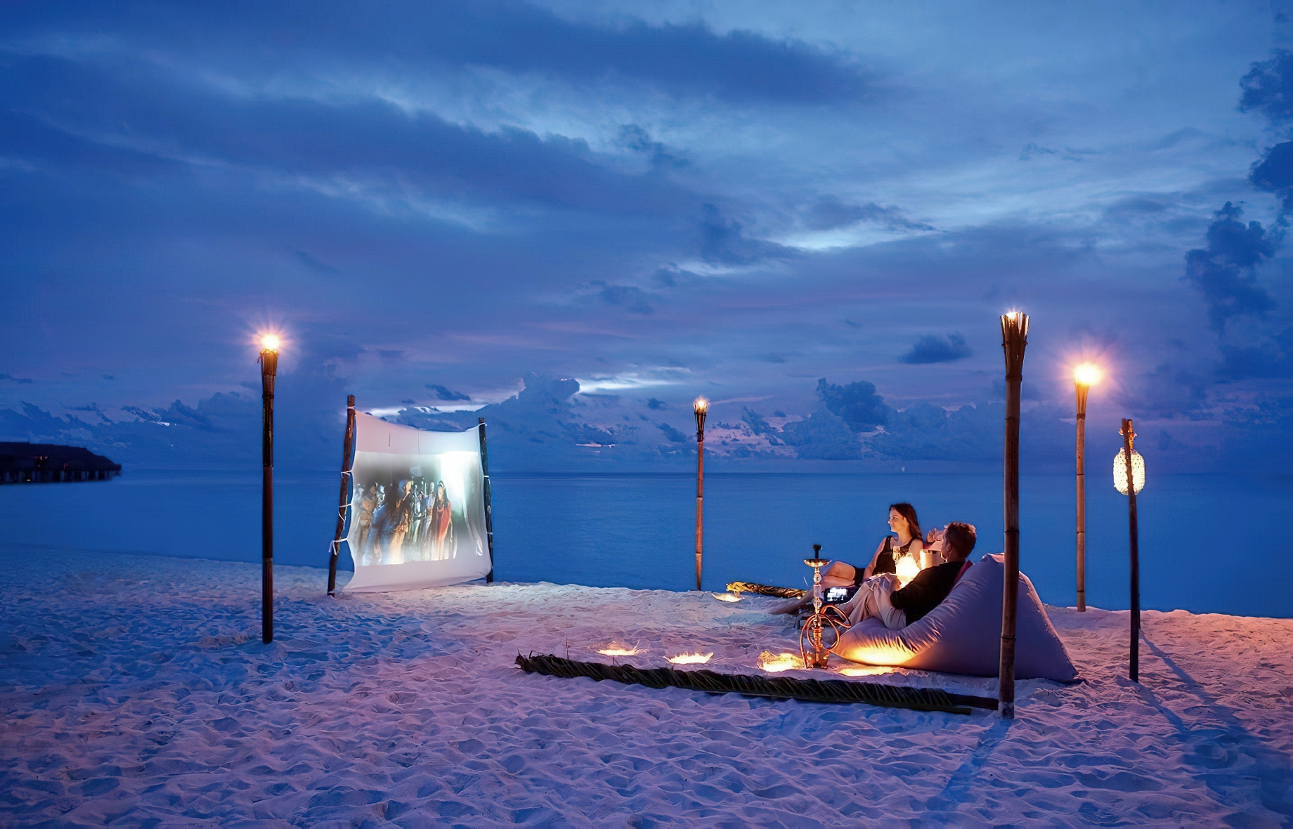 Constance Moofushi Resort - South Ari Atoll, Maldives - Beach Movie Night Ocean View