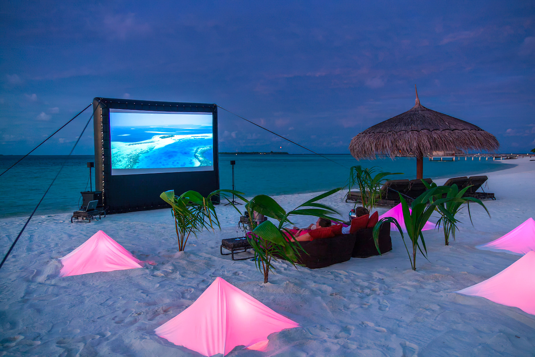 Constance Moofushi Resort – South Ari Atoll, Maldives – Beach Movie Night Ocean View