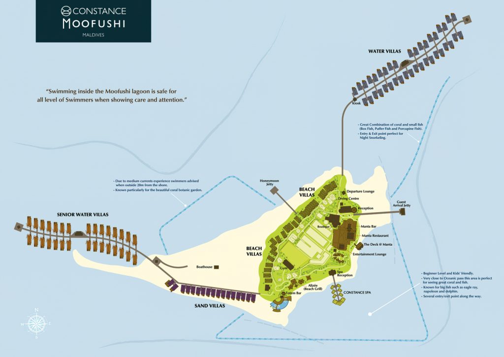 Constance Moofushi Resort - South Ari Atoll, Maldives - Map