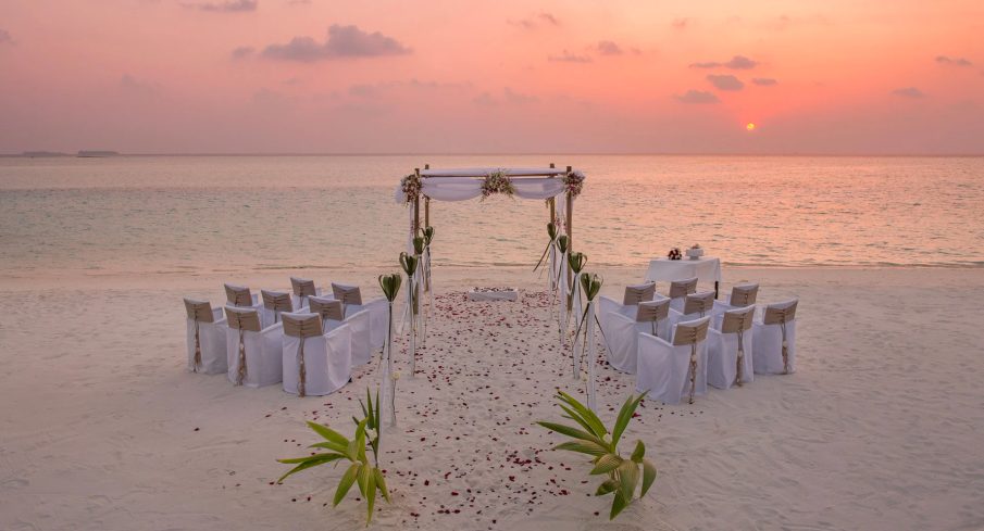 Anantara Thigu Maldives Resort - South Male Atoll, Maldives - Beach Wedding Sunset