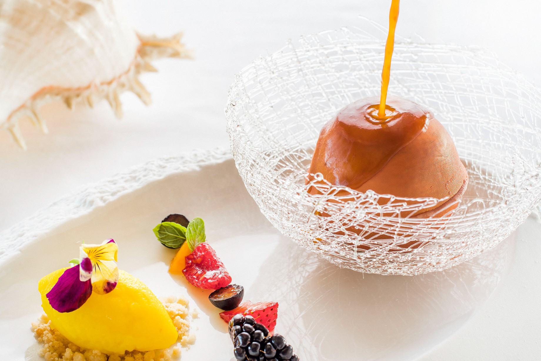 Anantara Kihavah Maldives Villas Resort – Baa Atoll, Maldives – SEA Underwater Restaurant Dessert