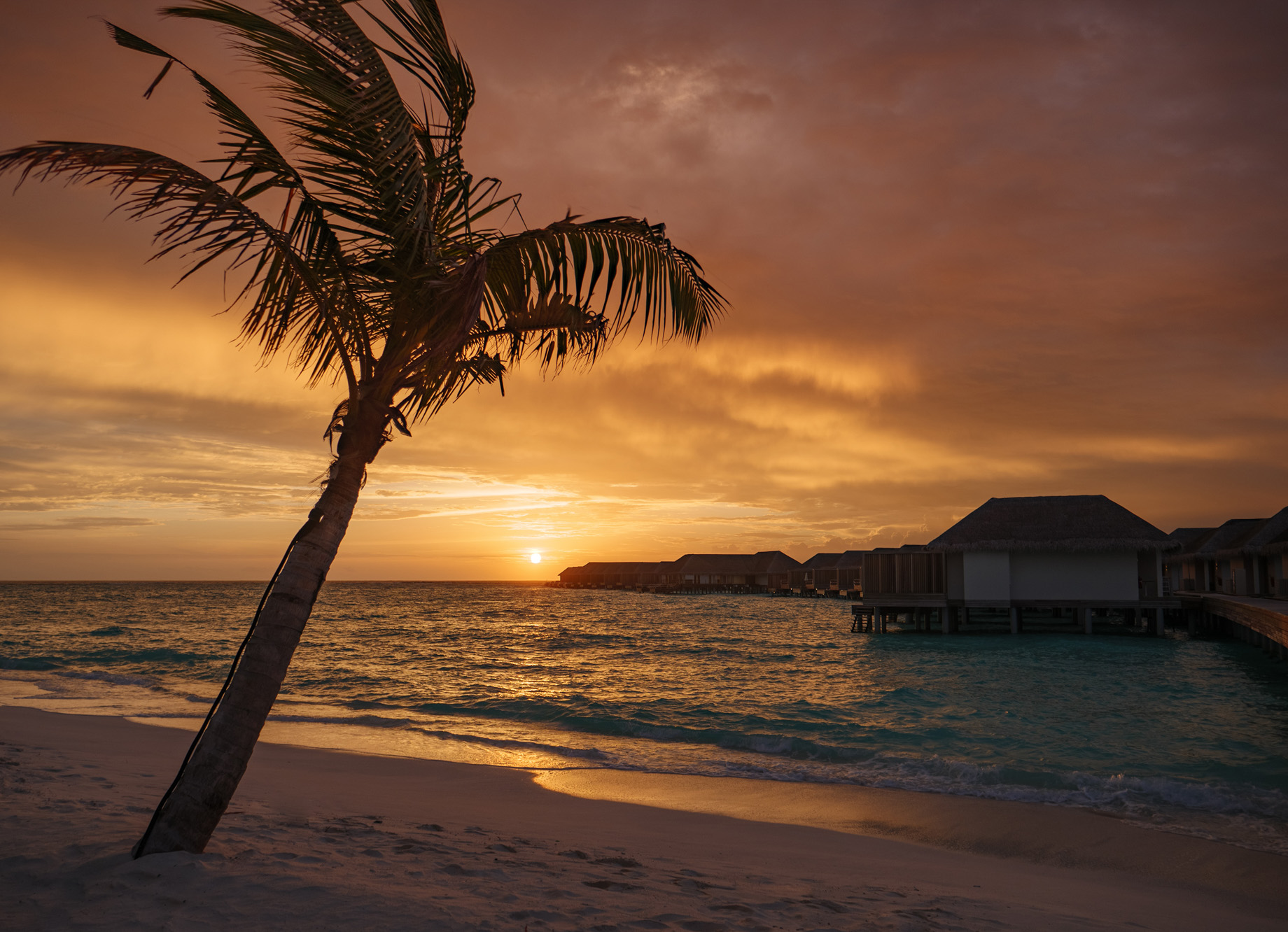 Baglioni Resort Maldives – Maagau Island, Rinbudhoo, Maldives – Overwater Villas Sunset