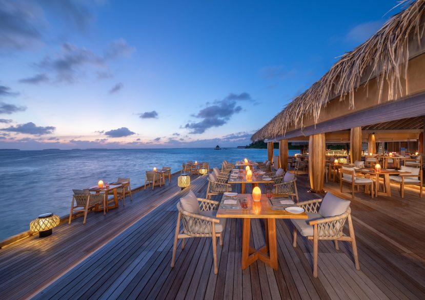 Anantara Kihavah Maldives Villas Resort - Baa Atoll, Maldives - SPICE Restaurant Deck Sunset View