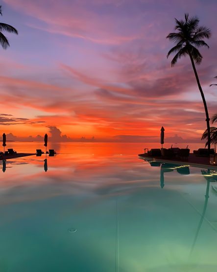 Baglioni Resort Maldives - Maagau Island, Rinbudhoo, Maldives - Pool Sunset