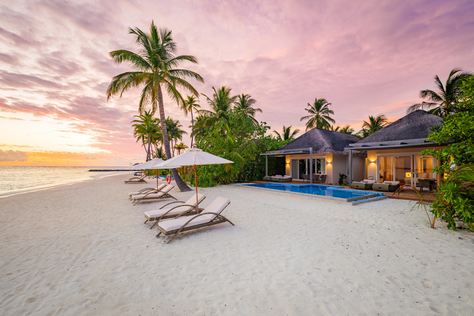Baglioni Resort Maldives - Maagau Island, Rinbudhoo, Maldives - Beach Villas Ocean View Sunset