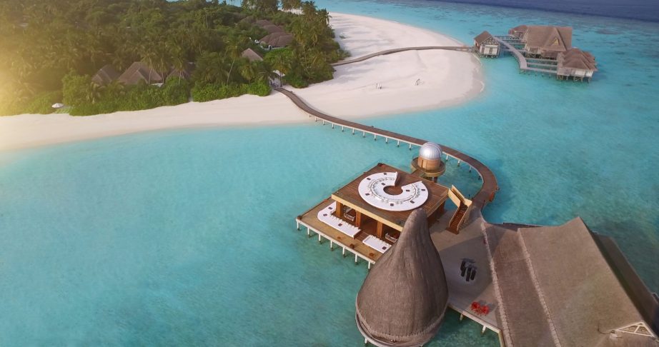 Anantara Kihavah Maldives Villas Resort - Baa Atoll, Maldives - SKY Over Water Observatory and Bar Aerial View