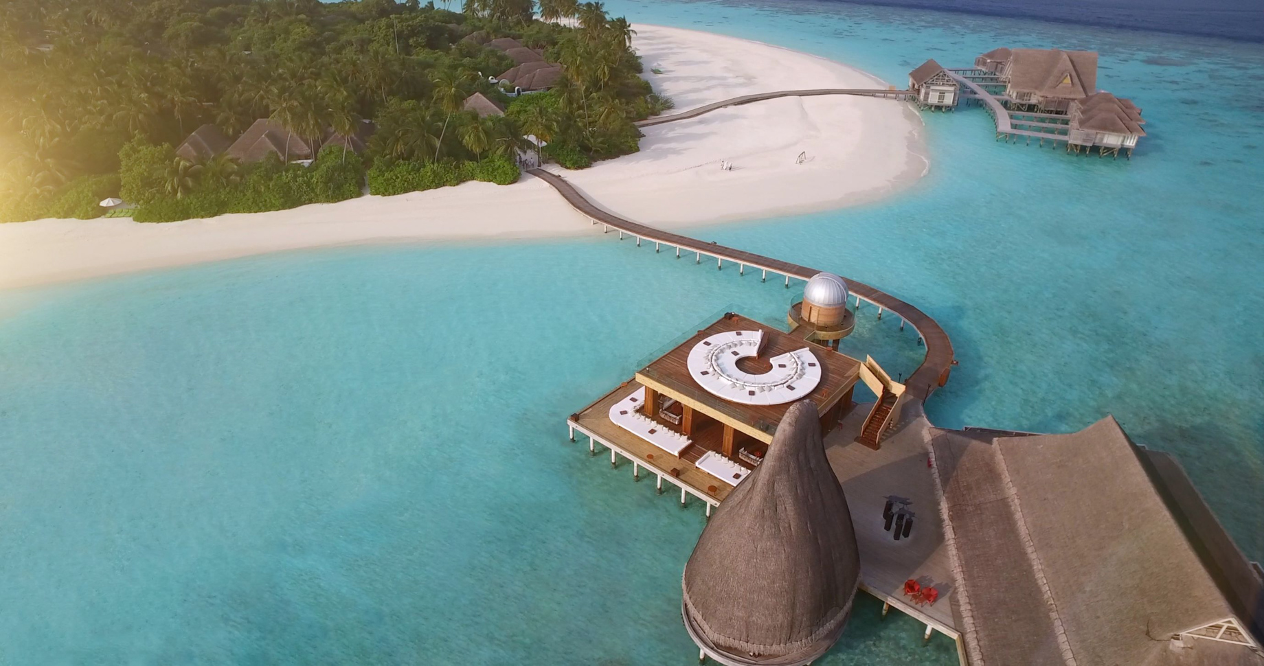 Anantara Kihavah Maldives Villas Resort – Baa Atoll, Maldives – SKY Over Water Observatory and Bar Aerial View