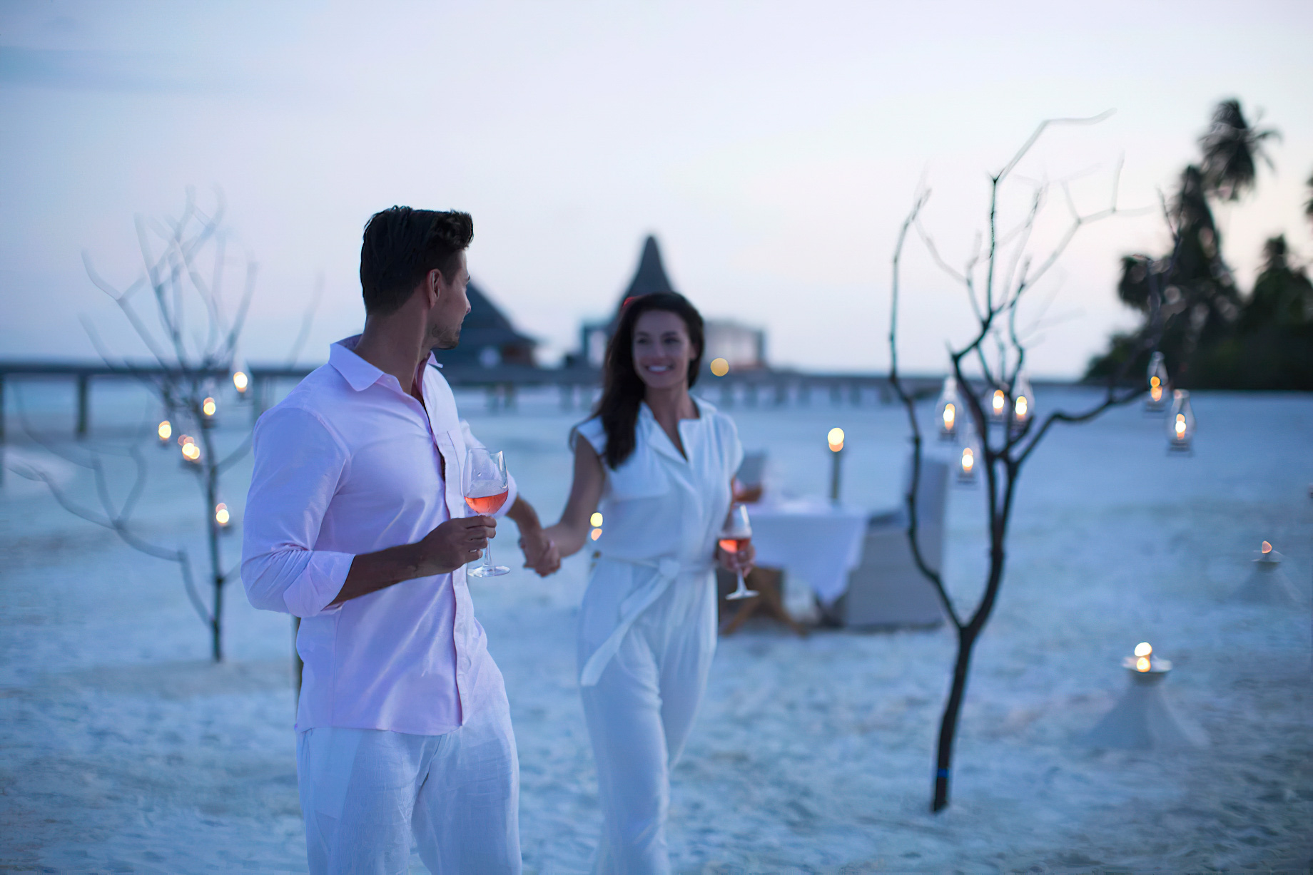 Anantara Kihavah Maldives Villas Resort – Baa Atoll, Maldives – Beach Walk Sunset
