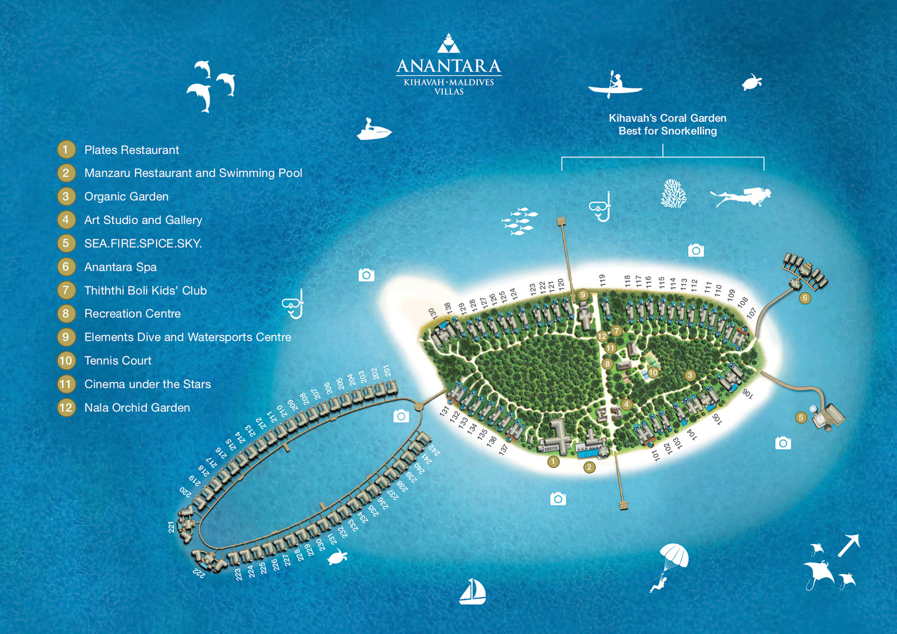 Anantara Kihavah Maldives Villas Resort – Baa Atoll, Maldives – Map