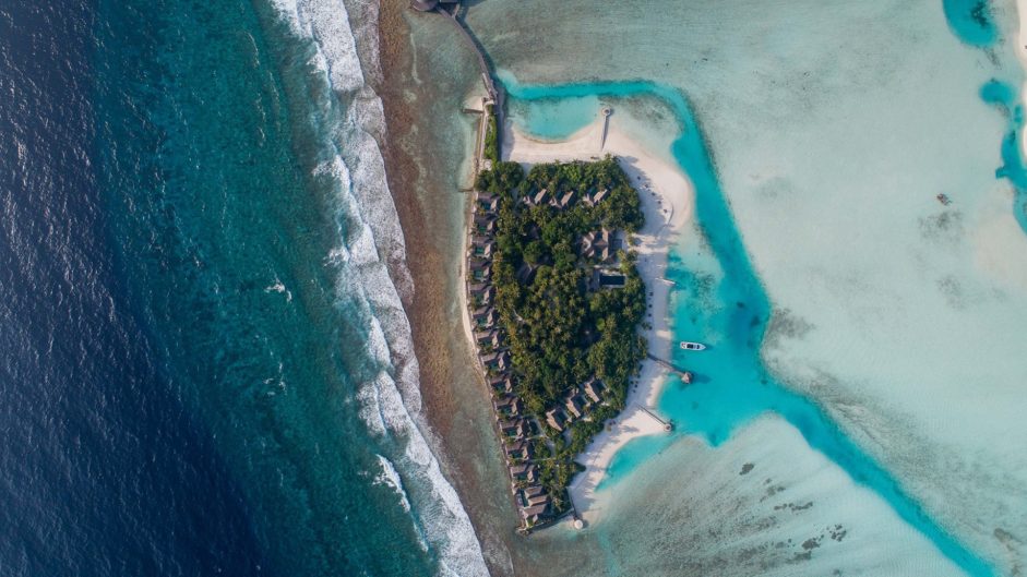 Naladhu Private Island Maldives Resort - South Male Atoll, Maldives - Overhead Aerial View