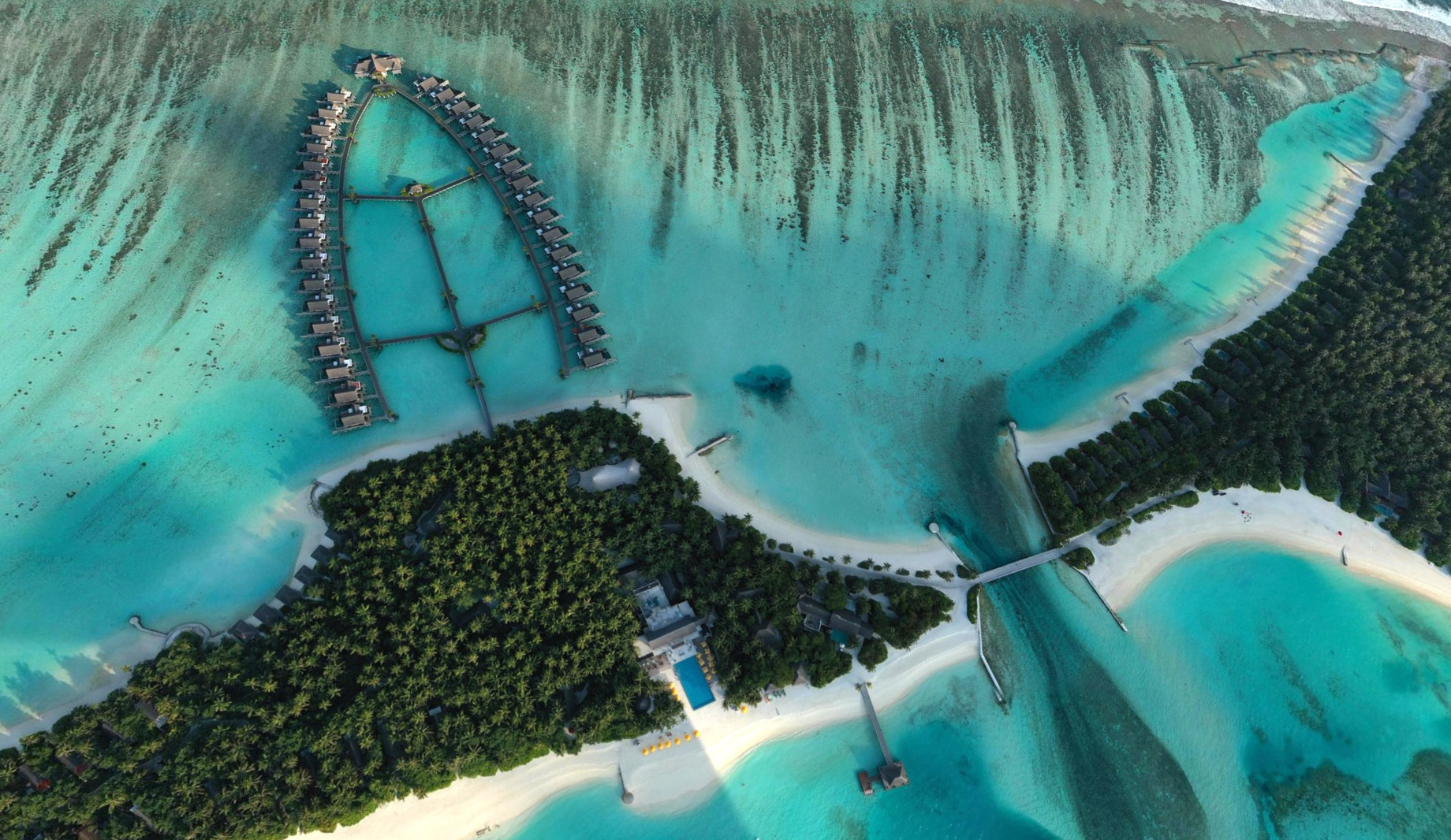 Niyama Private Islands Maldives Resort – Dhaalu Atoll, Maldives – Aerial View