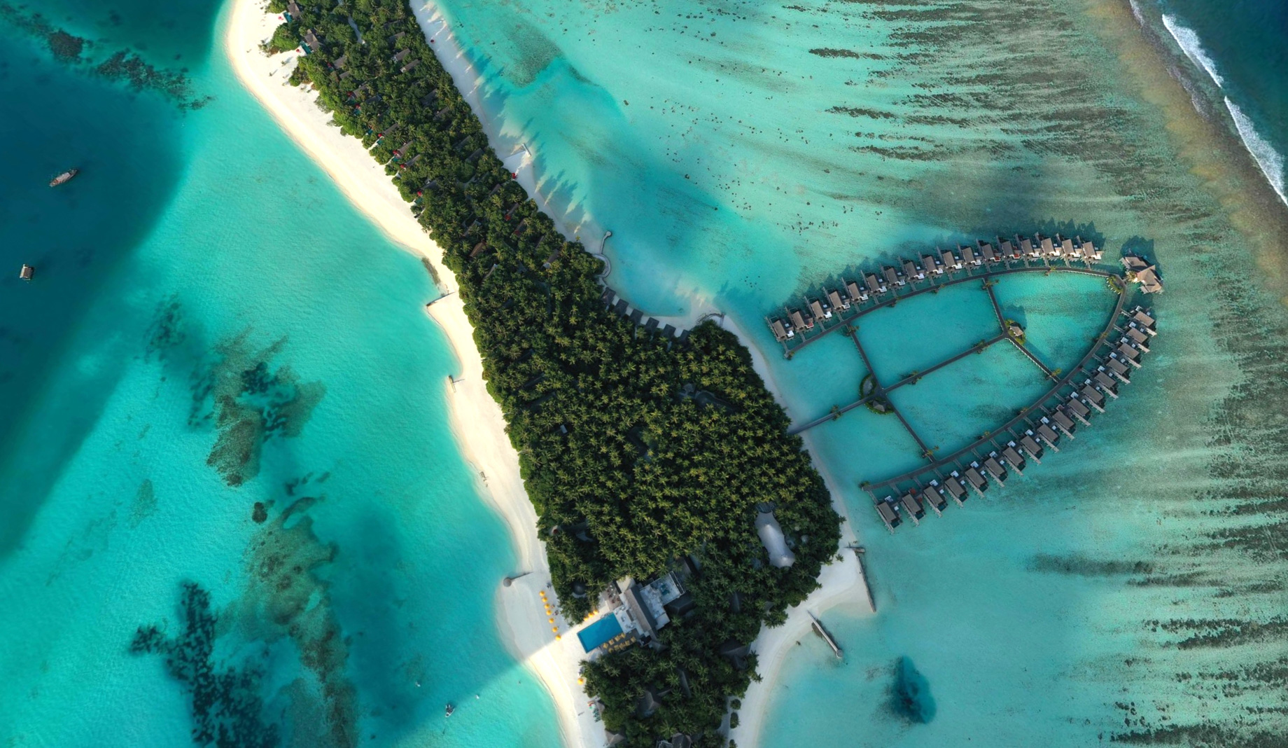 Niyama Private Islands Maldives Resort – Dhaalu Atoll, Maldives – Aerial View