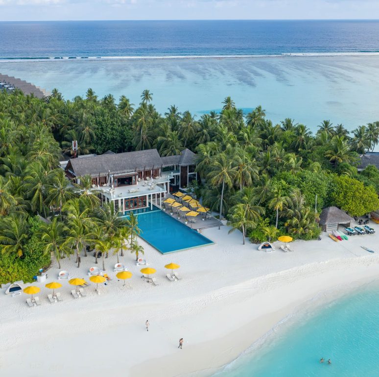 Niyama Private Islands Maldives Resort - Dhaalu Atoll, Maldives - Dune Beach Club Aerial View