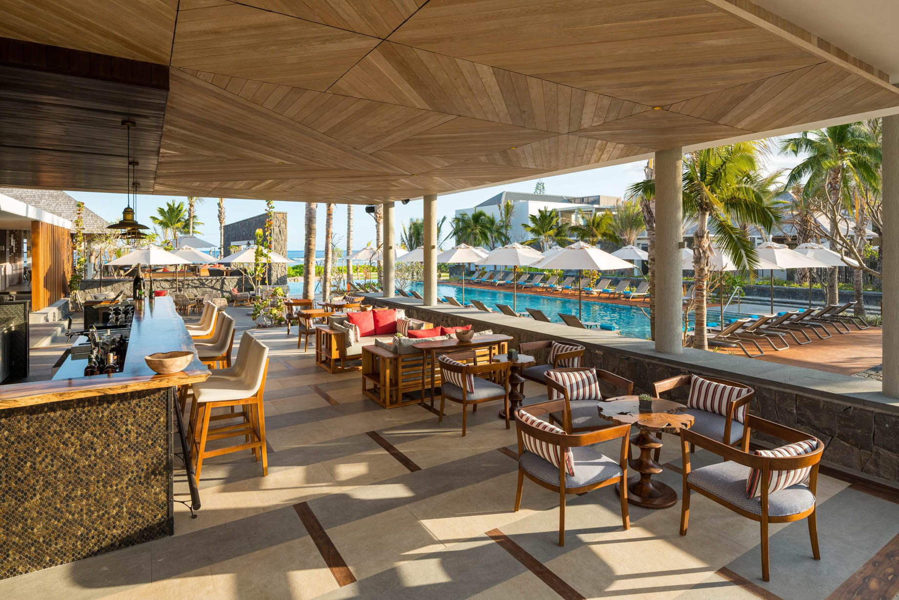 Anantara Iko Mauritius Resort & Villas – Plaine Magnien, Mauritius – Karokan Bar and Restaurant Patio
