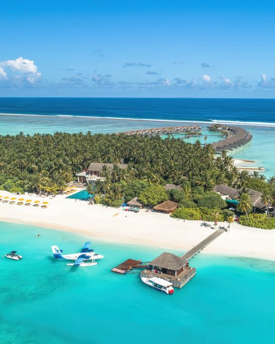 Niyama Private Islands Maldives Resort - Dhaalu Atoll, Maldives - Maldivian Seaplane Arrival Aerial Viiew