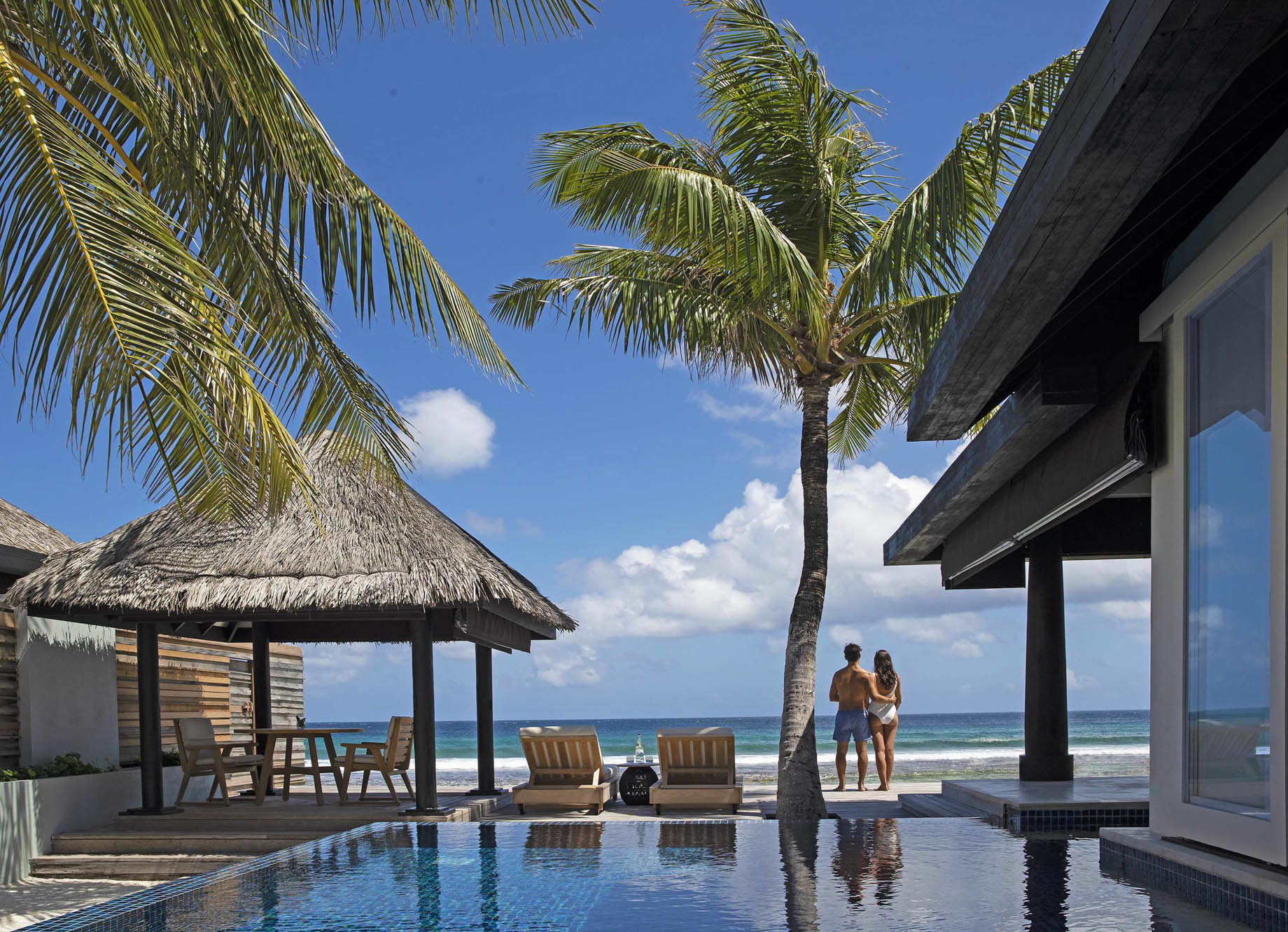 Naladhu Private Island Maldives Resort - South Male Atoll, Maldives - Ocean House with Pool and Private Beach Cabana Pool Overhead Ocean View