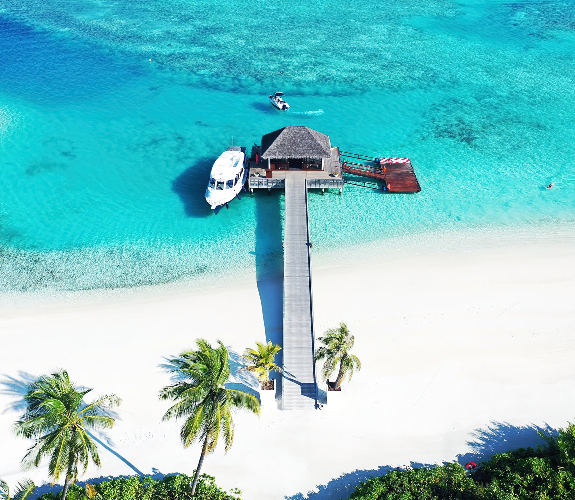 Niyama Private Islands Maldives Resort – Dhaalu Atoll, Maldives – Arrival Jetty Aerial View