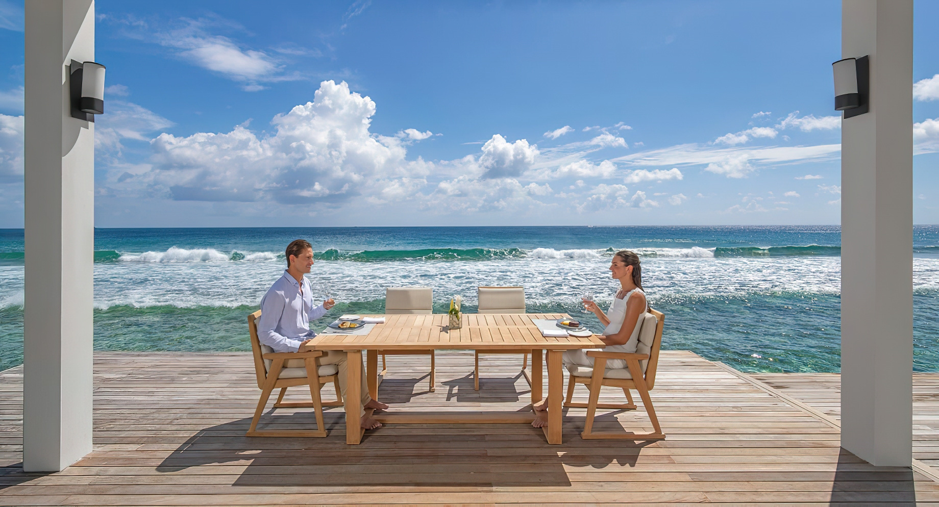 Naladhu Private Island Maldives Resort – South Male Atoll, Maldives – Two Bedroom Beach Pool Residence Outdoor Dining